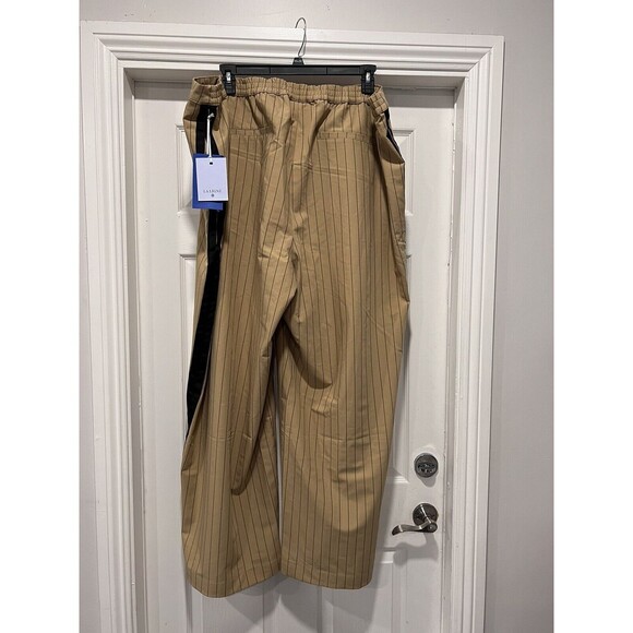 La Ligne x Target  Women's Striped Wide-Leg Trousers Tan/ Black - Size 3X - Picture 5 of 7